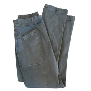 Spanx Size Medium Stretch Twill Pant Straight Leg Gray Casual Stretch Slimming